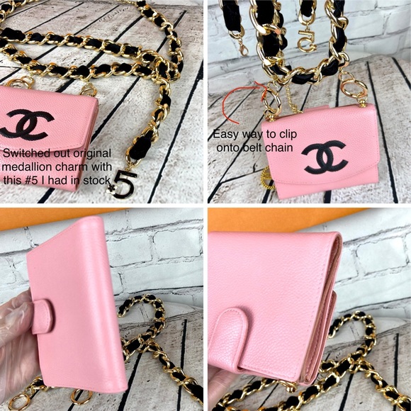 Chanel compact wallet crossbody or belt chain bum bag with keychain bag charm - Picture 11 of 16
